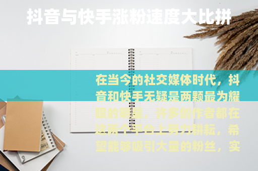 抖音与快手涨粉速度大比拼