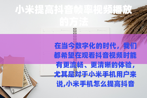 小米提高抖音帧率视频播放的方法