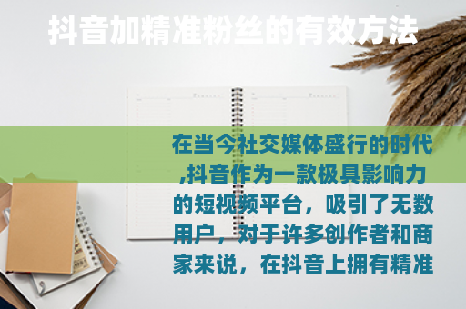 抖音加精准粉丝的有效方法