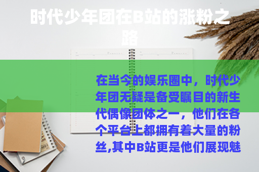 时代少年团在B站的涨粉之路