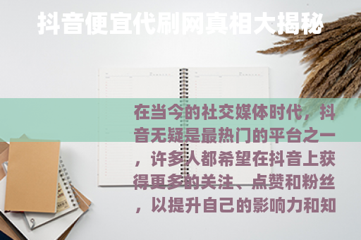 抖音便宜代刷网真相大揭秘