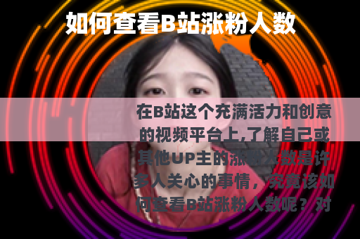 如何查看B站涨粉人数