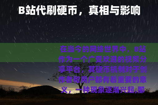 B站代刷硬币，真相与影响