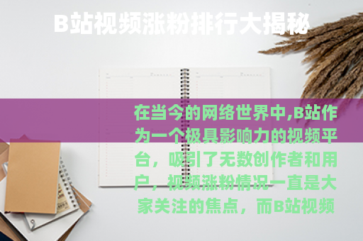 B站视频涨粉排行大揭秘