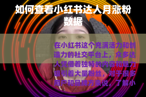 如何查看小红书达人月涨粉数据