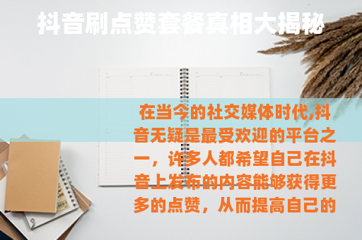 抖音刷点赞套餐真相大揭秘