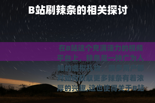 B站刷辣条的相关探讨