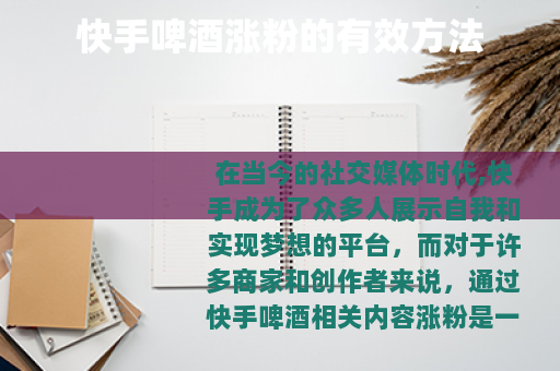 快手啤酒涨粉的有效方法