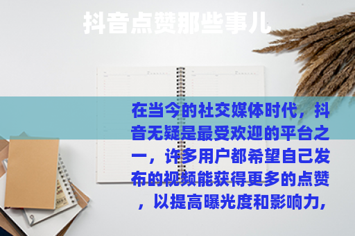 抖音点赞那些事儿