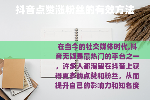 抖音点赞涨粉丝的有效方法